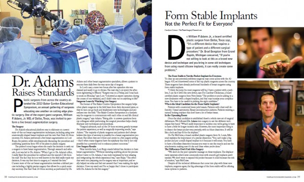 Dr. Adams in PSC magazine